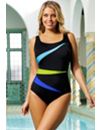 Blue Fan Club Tank Swimsuit by Longitude
