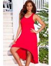 Red High/Low Racer Back Tank Dress by Swim & Sun