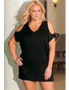 Eclipse V-Neck Slit Shoulder Tunic by SFA House Brand