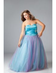 Sexy strapless satin and tulle ball gown by Sydney's Closet