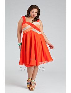 Party-ready color-blocked chiffon cocktail dress i by Sydney's Closet