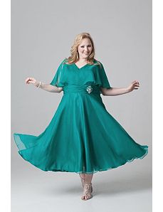 Fantastic Chiffon Cocktail Dress with Cape by Sydney's Closet