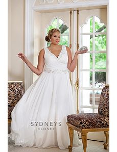 Bra-friendly plus size wedding gown by Sydney's Closet