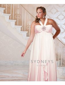 Halter plus size formal gown by Sydney's Closet