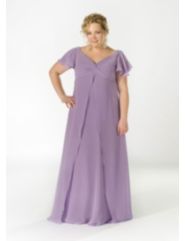 Knotted Bodice Chiffon Dress by Sydney's Closet