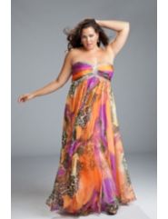 Dramatic Print Plus Size Formal Dress by Sydney's Closet