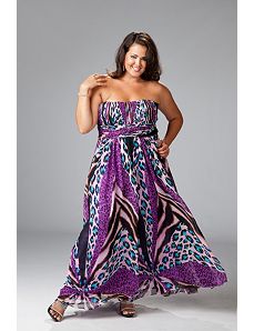 Animal Print Plus Size Evening Dress by Sydney's Closet