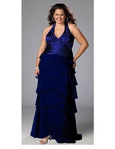Glamorous Black Halter Plus Size Gown Dress by Sydney's Closet