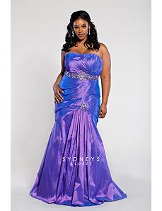 Plus Size Evening Gown in Iridescent Taffeta by Sydney's Closet