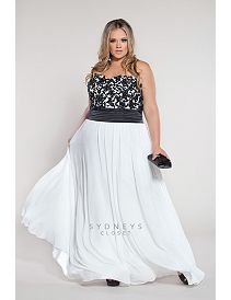 Beautiful plus size strapless dress with beaded la by Sydney's Closet