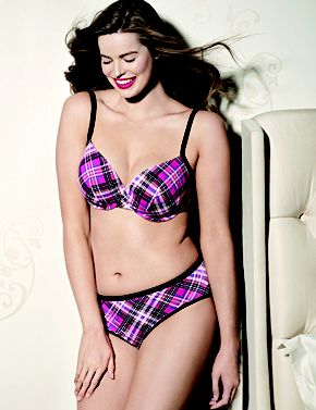 Plaid T-Shirt Bra & Hipster Panty