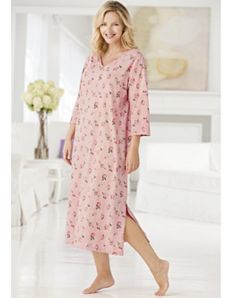 Long V-neck Sleep Tee by Ulla Popken