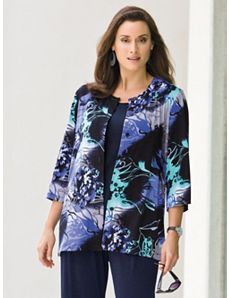 Matte Jersey Angel Sleeve Jacket by Ulla Popken
