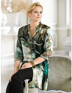 Burnout Silky Duster by Ulla Popken