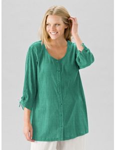 Cotton Gauze Tunic Blouse by Ulla Popken