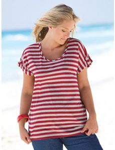 Striped Nautical Tee by Ulla Popken