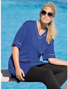 Grommet Detailed Knit Tunic by Ulla Popken
