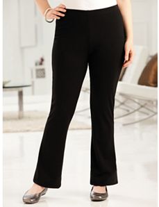 Stretch Ponte Knit Boot-cut  Leggings by Ulla Popken
