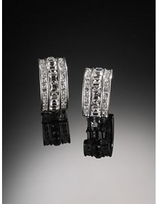 Carolee Crystal Hoop Earrings by Ulla Popken