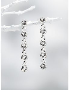 Carolee Rhinestone Drop Earrings by Ulla Popken