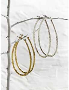 Oval Hoop Earrings by Ulla Popken