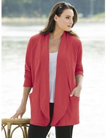 Seamed Knit Jacket by Ulla Popken