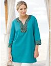 Embroidered Beaded Tunic by Ulla Popken
