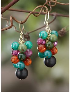 Autumn Cluster Drop Earrings by Ulla Popken