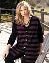 Striped Cardigan Sweater by Ulla Popken