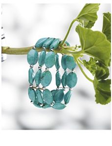 Three Strand Turquoise Bracelet by Ulla Popken