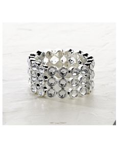 Triple Row Rhinestone Bracelet by Ulla Popken