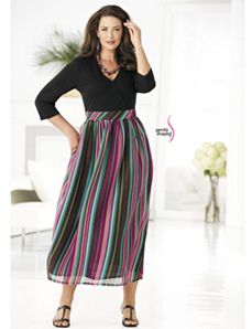 Tomorrow's Rainbow Empire Dress by Ulla Popken