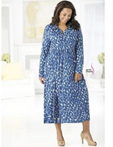 Pod Print Knit Dress by Ulla Popken