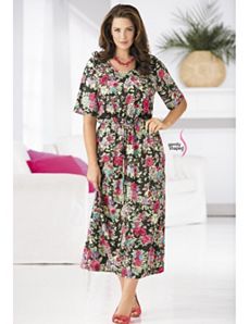 Tunnel Waist Knit Dress by Ulla Popken