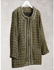 Embellished Basketweave Patterned Jacket by Ulla Popken