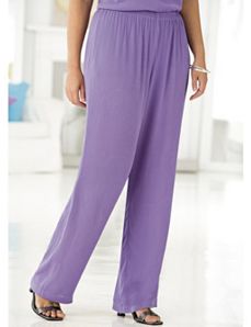 Crinkled Pants by Ulla Popken