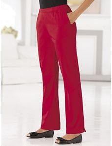Stretch Twill Relaxed Shorter-length Pants by Ulla Popken