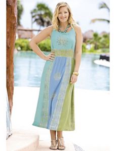 Batik Beauty Sundress by Ulla Popken