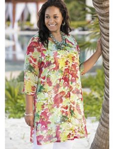 Floral Splash Duster Set by Ulla Popken