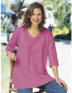 V-neck Tee by Ulla Popken
