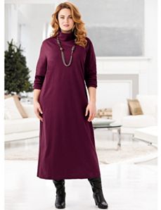 Knit Turtleneck Dress by Ulla Popken