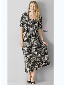 Matte Jersey Empire Dress by Ulla Popken