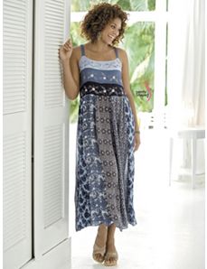 Dazzling Collage Tank Dress by Ulla Popken