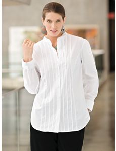 Pintuck Stretch Blouse by Ulla Popken
