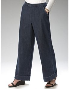 Stretch Wide-leg Pants by Ulla Popken