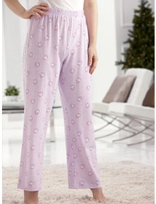 Comfy Knit Print Pajama Pants by Ulla Popken