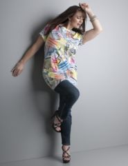 Graffiti Tunic, Slim Leg Jean