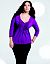 Ruffled long sleeve henley top by Lane Bryant