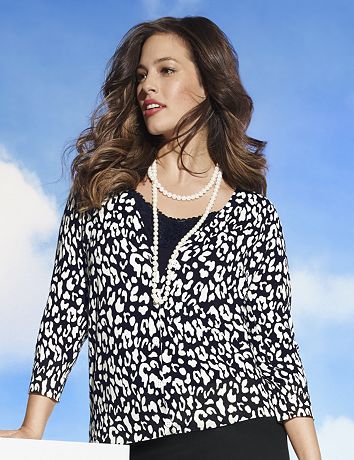 Plus Size Animal print cardigan by Lane Bryant