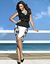 Mirror floral pencil skirt